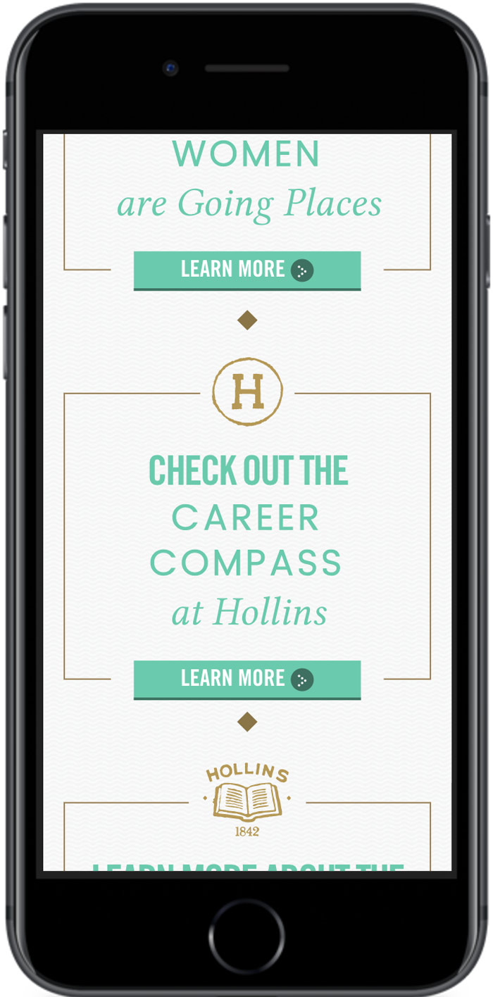 Hollins University Search Digital Marketing visit page mobile view 3
