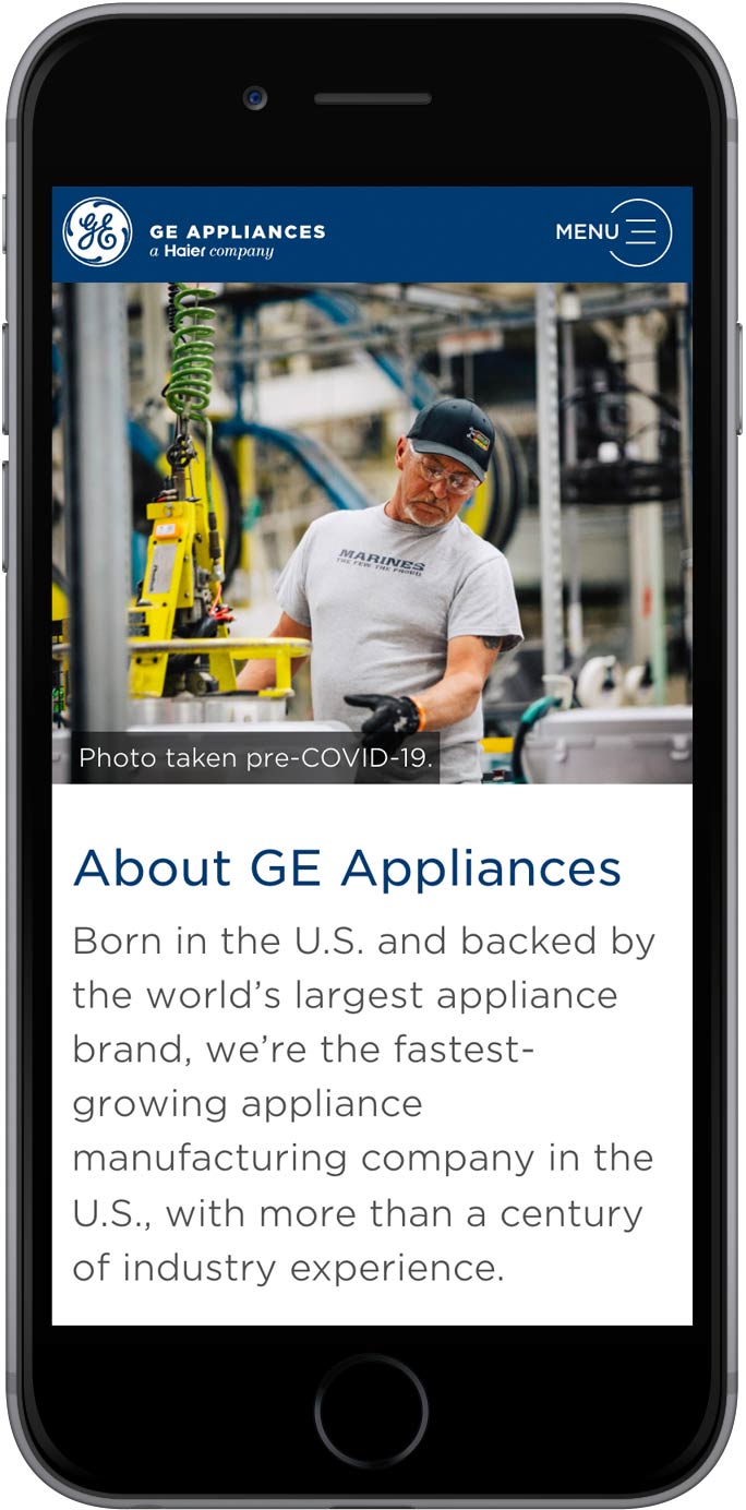 GEA About page mobile view 1