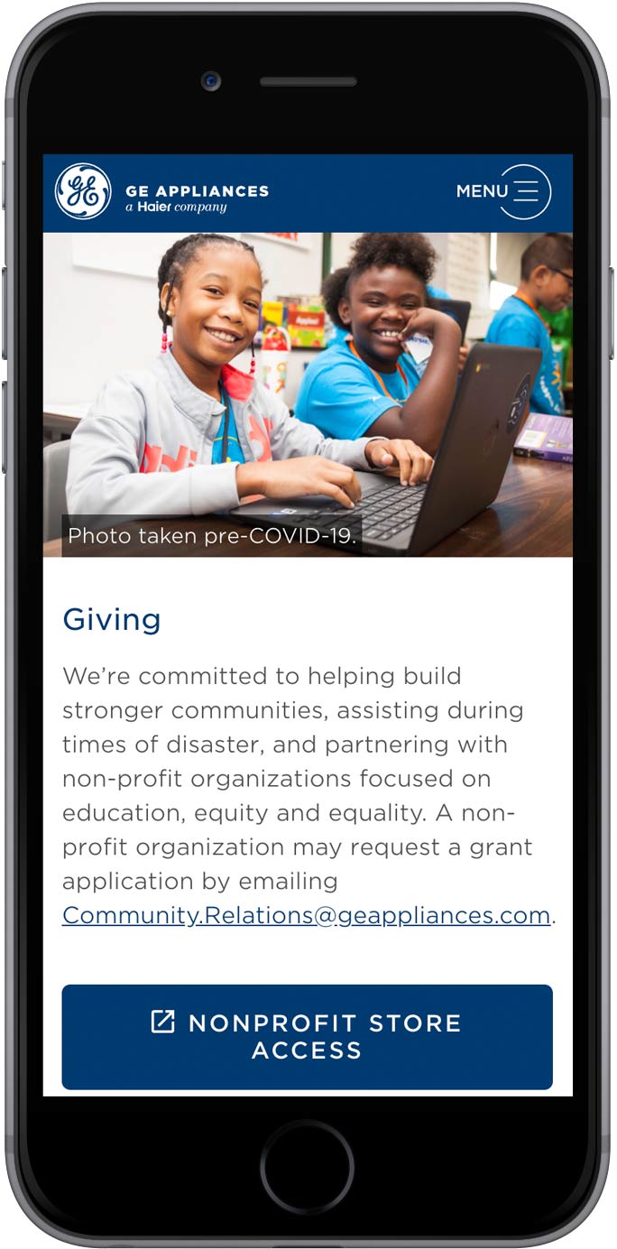 GEA Corporate Citizenship page mobile view 3