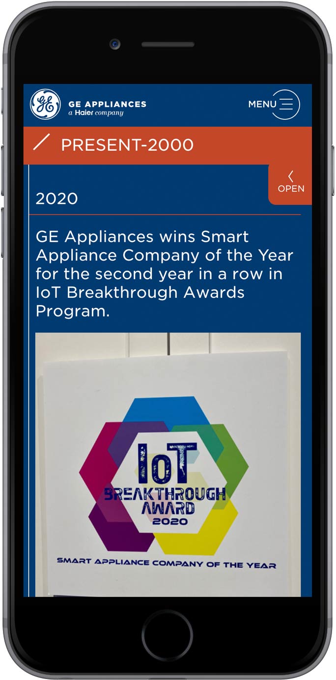 GEA History of Appliance Innovation mobile view 2