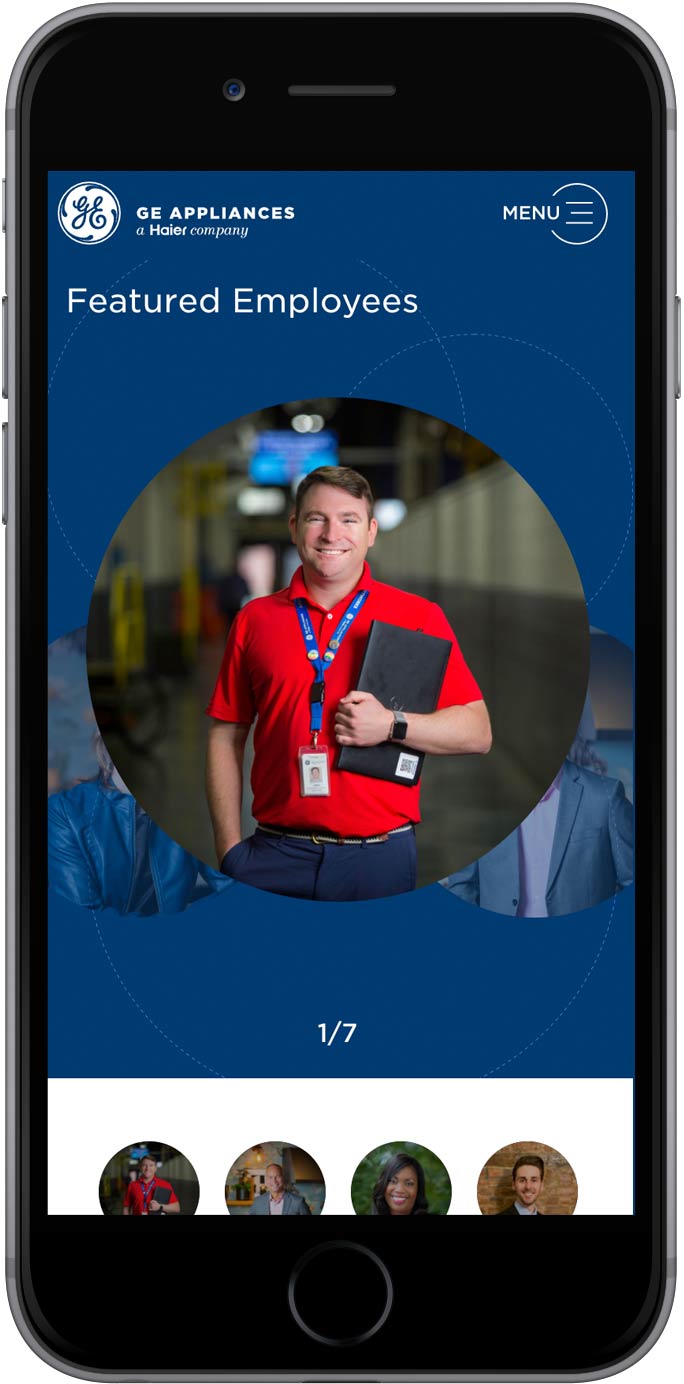 GEA Workplace page mobile view 2